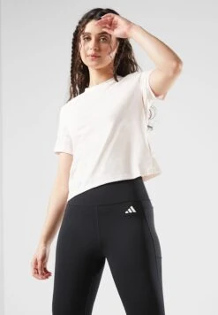 ADIDAS 3 Stripe Training Essential Cropped T-Shirt