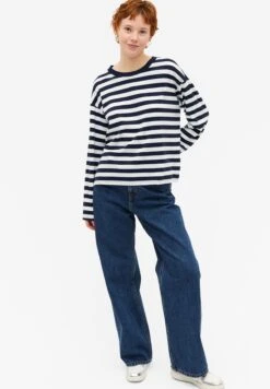 Monki Striped Round Neck T-Shirt