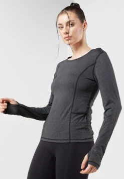 Long Sleeve Mélange Athletic Top