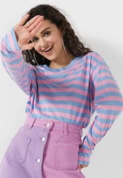 Monki Striped Crew Neck T-Shirt