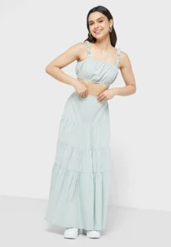 Tiered Skirt And Top Set