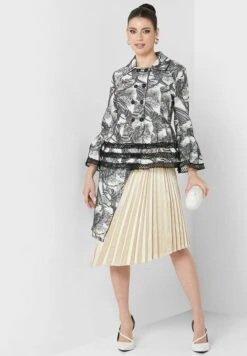 Plisse Printed Skirt