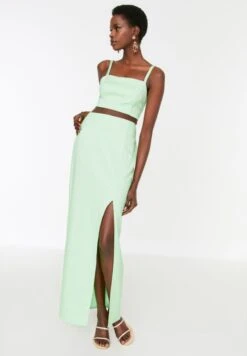 Trendyol Strappy Crop Top & Skirt Set