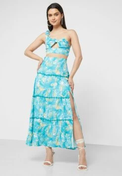 Ruffled Maxi Skirt And Top Set