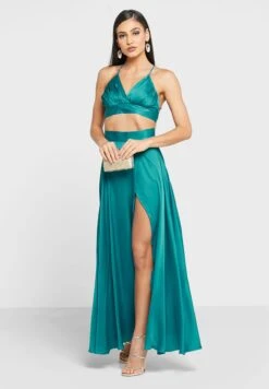 Cami Crop Top & Front Split Maxi Skirt Set