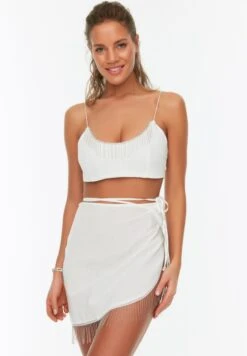 Trendyol Knitted Crop Top & Skirt Set