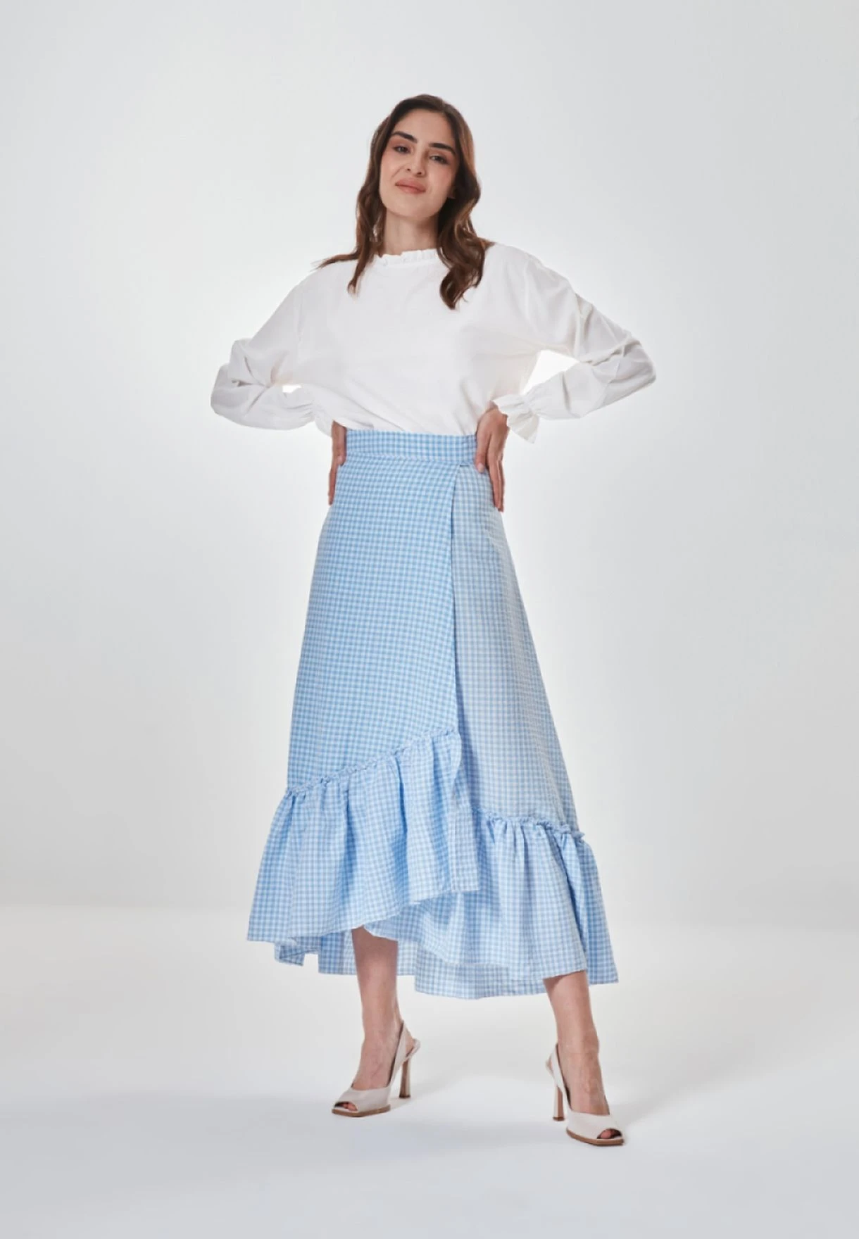 Ruffle Detail Midi Skirt 1 Ruffle Detail Midi Skirt