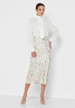 High Waist Floral Print Skirt