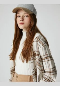 Koton Pocket Detail Oversized Hooded Shirt