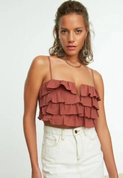 Trendyol Layered Ruffle Crop Top
