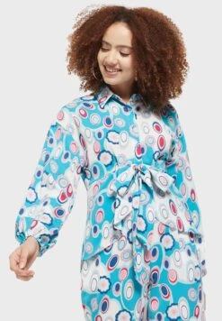 Balloon Sleeve Printed Shirt
