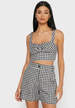 Whistles Gingham Crop Top