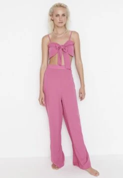 Trendyol Strappy Crop Top & Pants Set