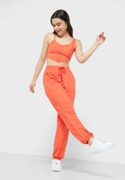 Cropped Top With Jogger Set