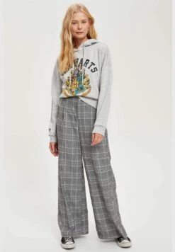 DeFacto Relax Fit Square Print Wide Leg Trouser