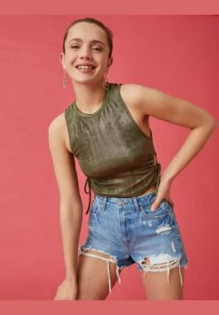 Koton Ripped Denim Short