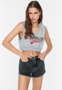 Trendyol Frayed Hem Mini Denim Shorts