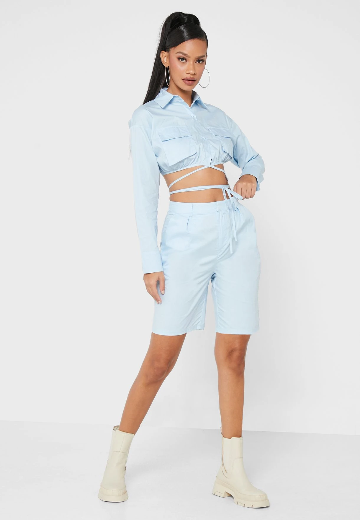 Public Desire Boxy Tailored Midi Shorts 1 Public Desire Boxy Tailored Midi Shorts