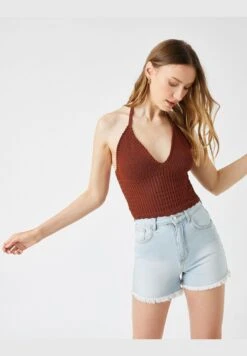 Koton Halter Neck Tank Top Knitted