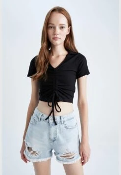 DeFacto Woman Knitted Short Sleeve T-Shirt