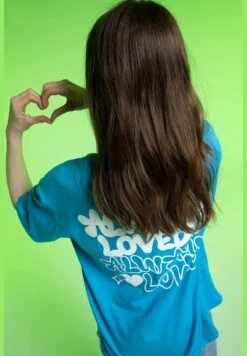 Printed Button Detail Short Kurti