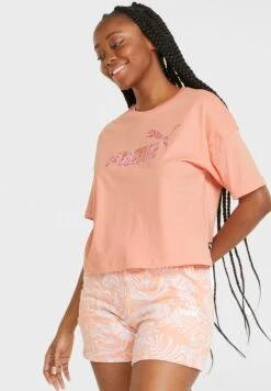 Puma Floral Vibes Cropped T-Shirt