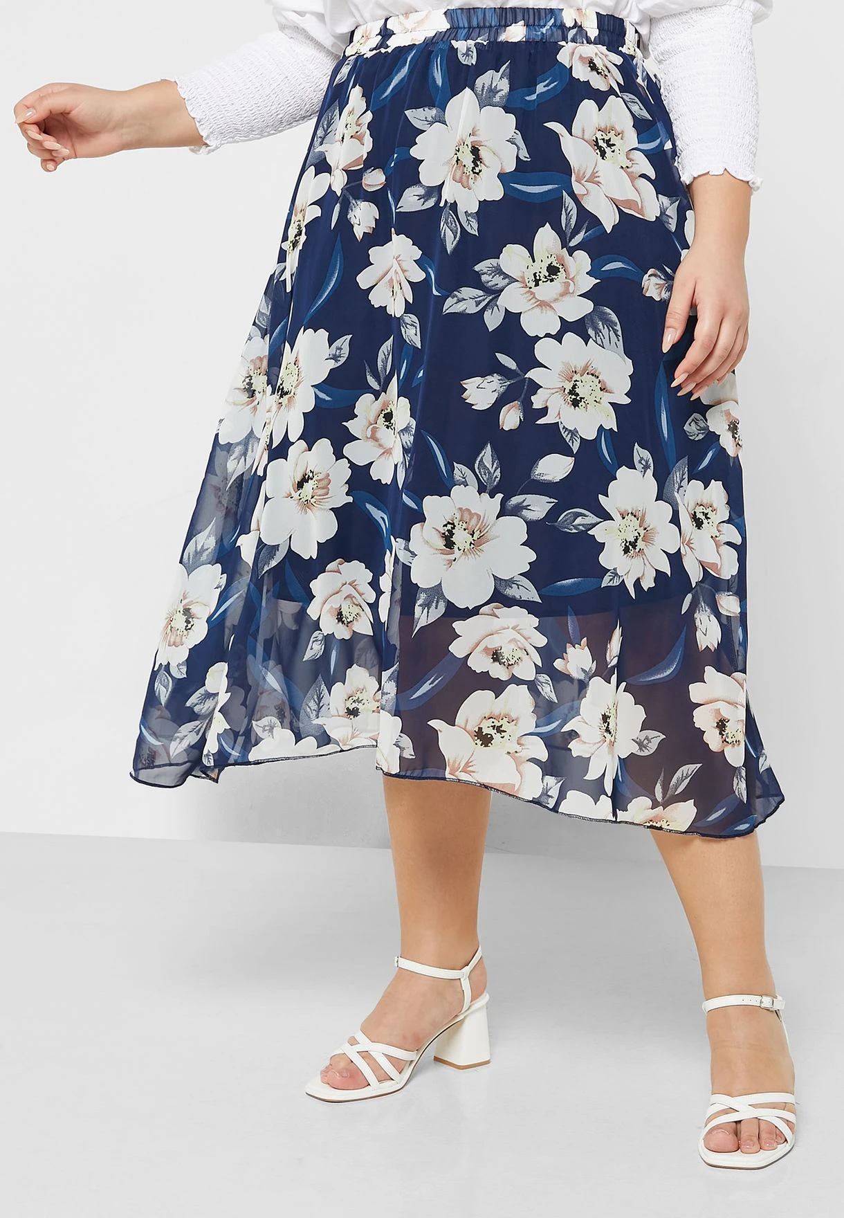 Floral Print Fit & Flare Skirt 2 Floral Print Fit & Flare Skirt - Image 2