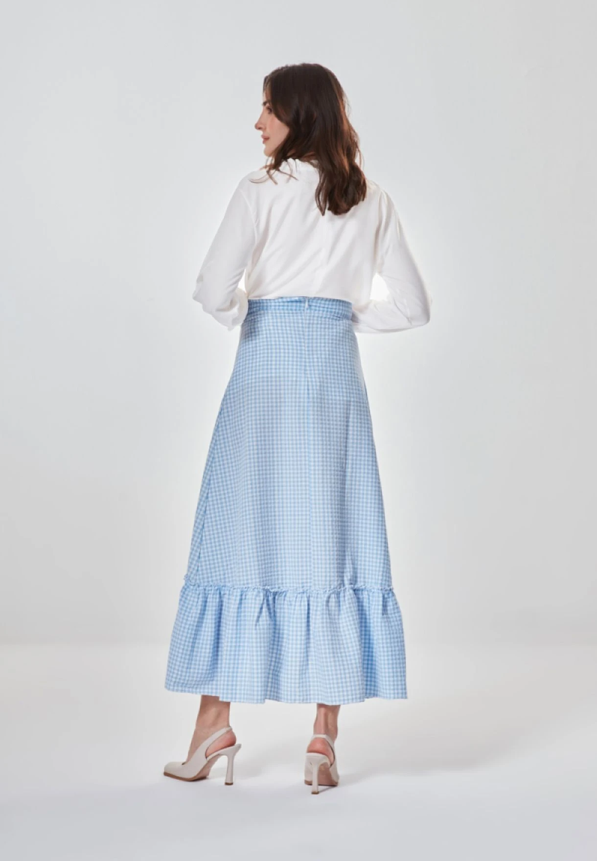 Ruffle Detail Midi Skirt 2 Ruffle Detail Midi Skirt - Image 2