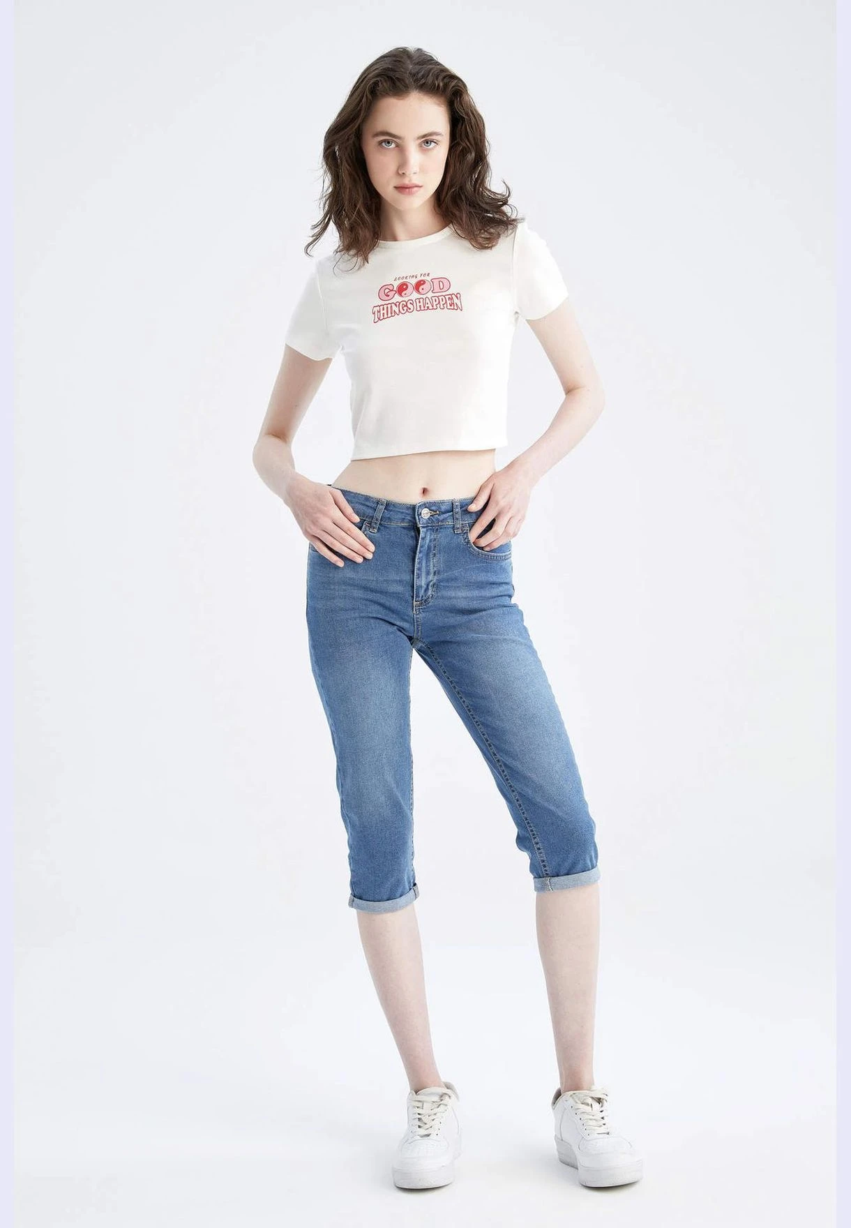 DeFacto Woman Capri Denim Capri 2 DeFacto Woman Capri Denim Capri - Image 2