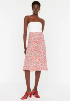 Trendyol High Waist Printed Skirt -Minique Fashion Store 3 zoom desktop 1376