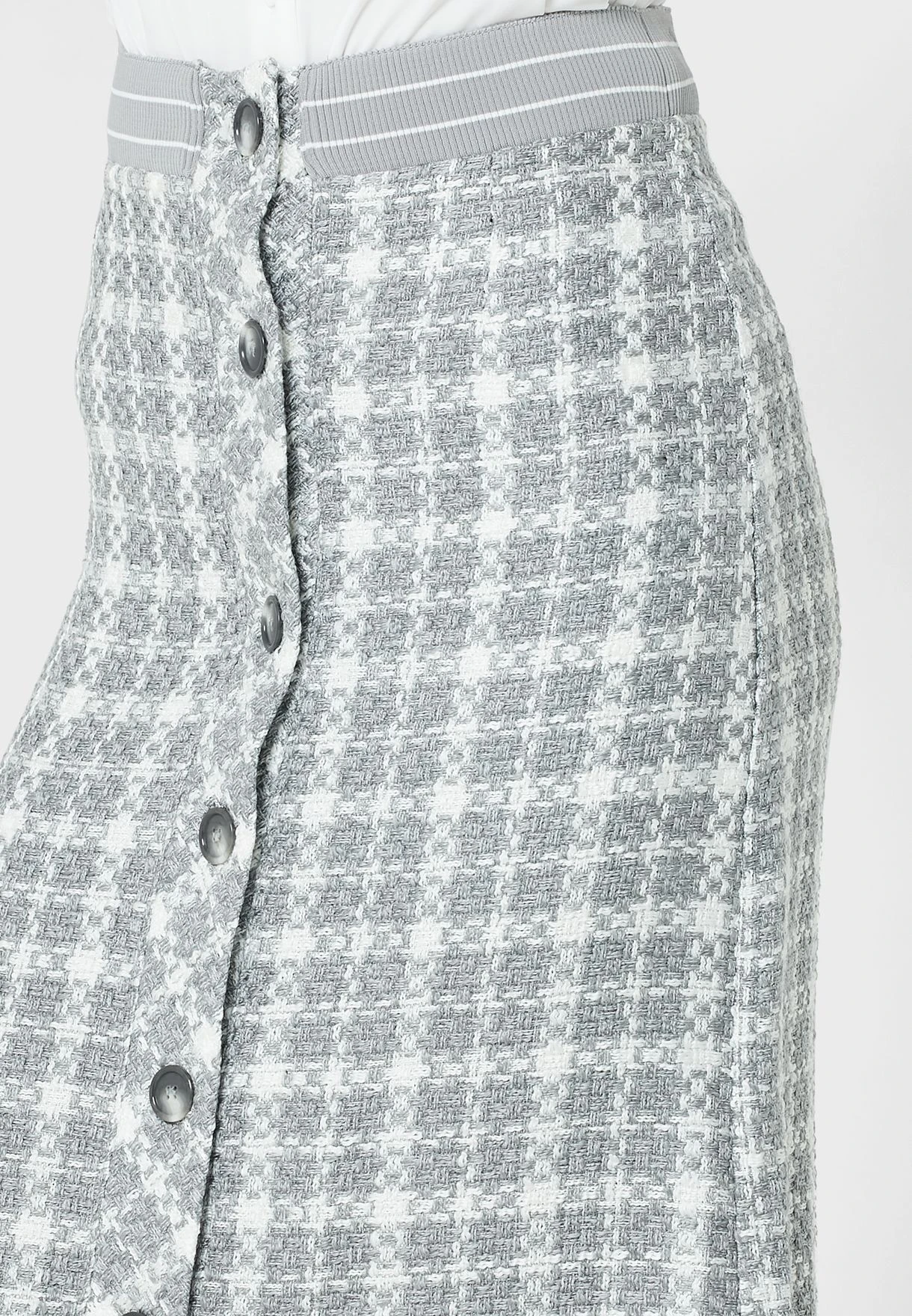 High Waist Button Detail Skirt 3 High Waist Button Detail Skirt - Image 3