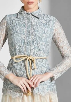 Lace Jacket Shimmer Mesh Dress -Minique Fashion Store 3 zoom desktop 1646