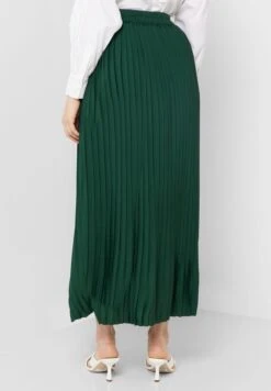 Pleat Detail Solid Skirt -Minique Fashion Store 3 zoom desktop 1845