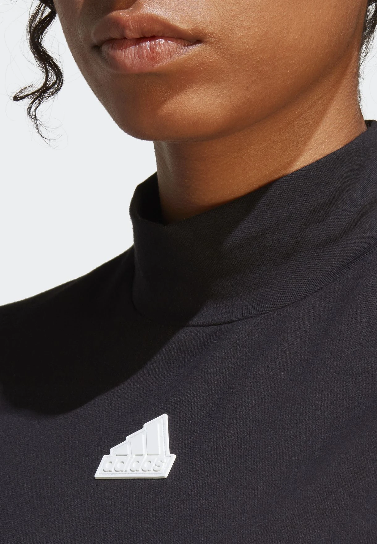 ADIDAS 3 Stripe Future Icon Mock Neck Top 3 ADIDAS 3 Stripe Future Icon Mock Neck Top - Image 3