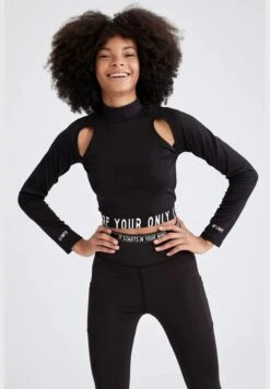 DeFacto Half Turtleneck Long Sleeve Printed Crop Top 10 DeFacto Half Turtleneck Long Sleeve Printed Crop Top -Minique Fashion Store 4 zoom desktop 1232