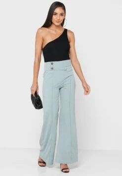 Puff Sleeve Peplum Asymmetrical Top -Minique Fashion Store 4 zoom desktop 144