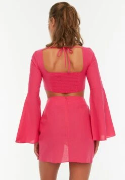 Trendyol Sweetheart Neck Crop Top & Skirt Set -Minique Fashion Store 4 zoom desktop 1523