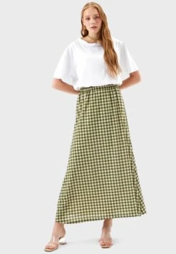 Checked Midi Skirt -Minique Fashion Store 4 zoom desktop 1768