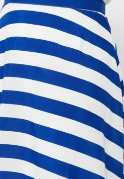 Striped Asymmetrical Hem Flare Skirt -Minique Fashion Store 4 zoom desktop 1785