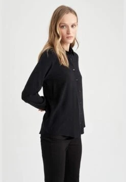 DeFacto Elastic Hem Long Sleeve Regular Fit Shirt Neck Top -Minique Fashion Store 4 zoom desktop 1791