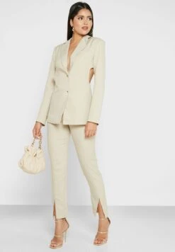 4TH & RECKLESS High Waist Front Slit Pants -Minique Fashion Store 4 zoom desktop 200