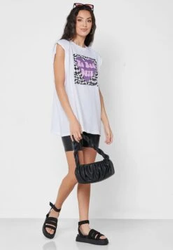 Printed Button Down Shirt -Minique Fashion Store 4 zoom desktop 876