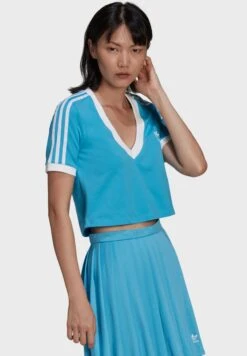 Adidas Originals 3 Stripe Cropped T-Shirt -Minique Fashion Store 5 zoom desktop 1070