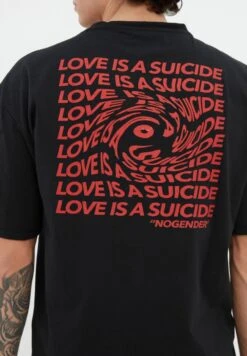 Trendyol Back Print Crew Neck T-Shirt -Minique Fashion Store 5 zoom desktop 628