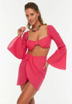 Trendyol Sweetheart Neck Crop Top & Skirt Set -Minique Fashion Store 5 zoom desktop 908