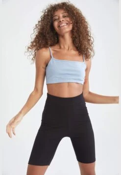 DeFacto Spaghetti Strap Cotton Cropped Tank Top (3 Pack) -Minique Fashion Store 7 zoom desktop 134